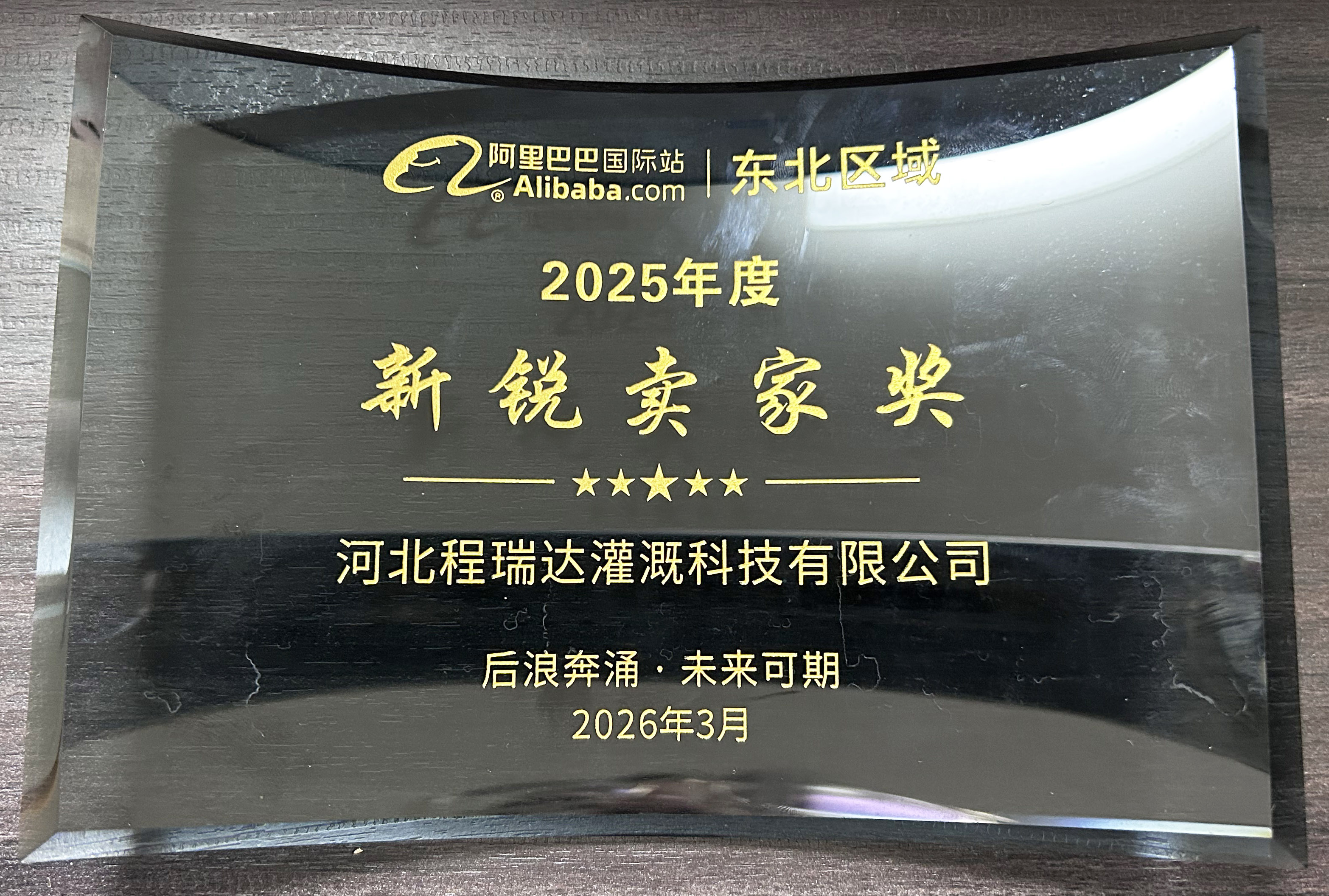 儋州程瑞达灌溉 | 荣获阿里国际站新锐卖家奖