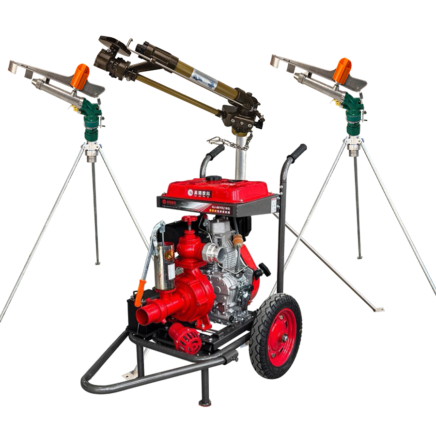 儋州一体式灌溉机组 全套喷枪水带配齐 抗旱浇地神器